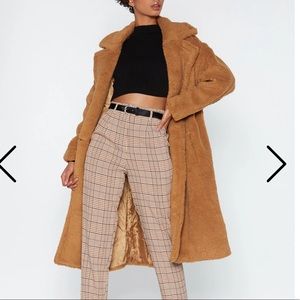 Nasty gal teddy coat never worn